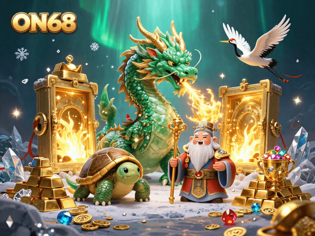 Experience thrilling gaming at ON68 with dynamic dragons and treasures!