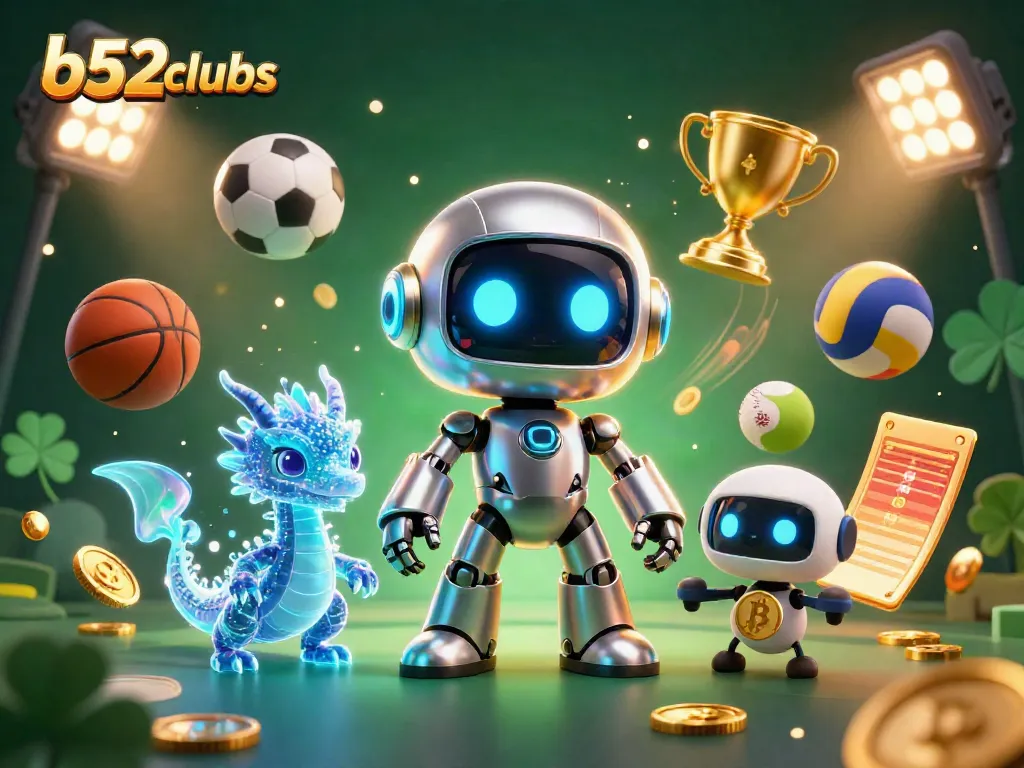 B52clubs offers a thrilling gaming experience with interactive elements surrounding a vibrant, futuristic scene.