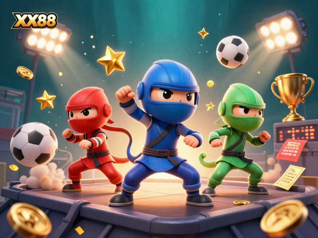 Experience thrilling moments with XX88 as ninja chameleons showcase dynamic sports betting action.