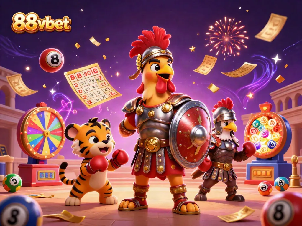 Experience thrilling moments at 88vbet with action-packed lottery games, colorful elements, and vibrant energy.