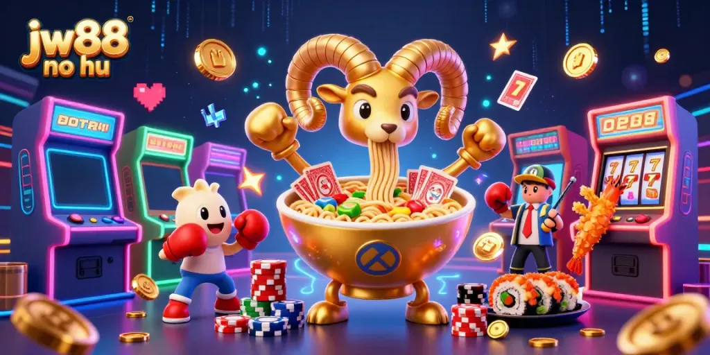 Experience thrilling casino action with jw88 no hu, featuring colorful characters and vibrant gaming elements