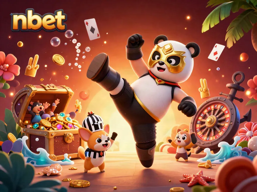 Experience exhilarating online gaming with nbet's vibrant 3D casino atmosphere featuring dynamic characters and exciting elements.