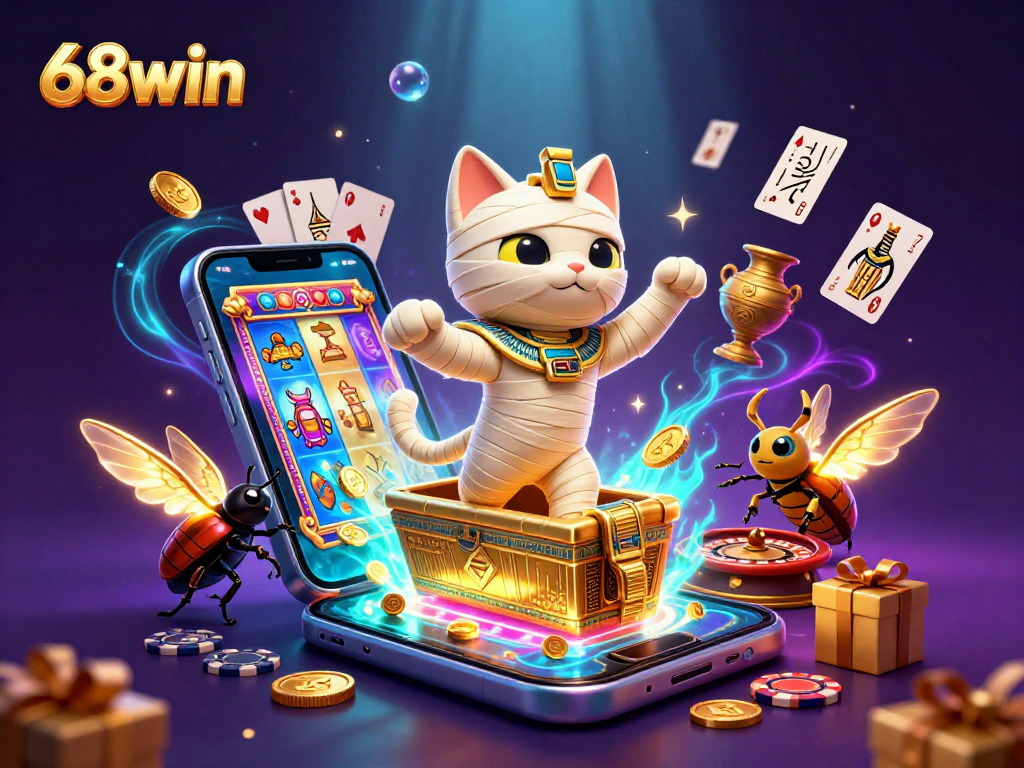Experience thrilling gameplay with 68win's dazzling casino adventure featuring mummies and golden treasures.