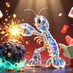 Engage in thrilling gaming activities with ok65, showcasing vibrant galactic characters and casino elements.
