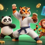 Experience 68 game bài in a vibrant, engaging casino scene filled with 3D characters and currency elements.