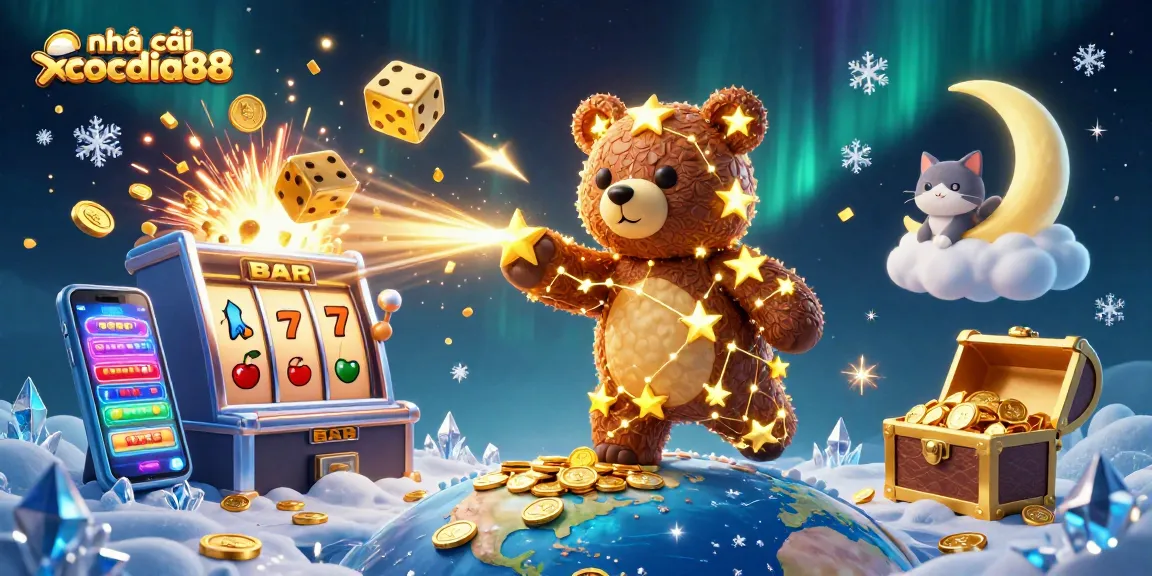 Experience gaming excitement at nhà cái xocdia88 with colorful slot machines and vibrant casino elements.