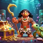 Experience the thrill at nhà cái 86bet with a vibrant underwater casino scene featuring a demigod