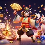 Experience the excitement of gaming at KING88 COM with vibrant characters, golden coins, and thrilling casino elements.