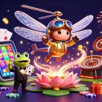 Experience the thrill of nhà cái 86bet with vibrant casino elements and animated characters.