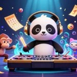 Experience the thrilling action of sun win with colorful characters and dynamic gambling elements in a vibrant casino scene.