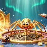 Experience exciting bets and games at Suncity Casino with a vibrant 3D illustration of action.