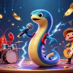 Experience the excitement of Betbdt Slot with a vibrant underwater scene featuring a DJ electric eel.