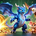 Experience g28's high-energy gameplay as dynamic characters celebrate casino wins amidst treasures.