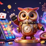 Experience thrilling games at Sunwin with an enchanting 3D illustration featuring vibrant casino elements.