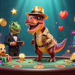 Experience the thrill of game nổ hũ with vibrant arcade elements and animated casino characters.