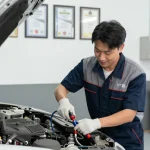 Local auto repair shop offering car air conditioning gas refill service by trusted provider.