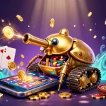 Enjoy fantastic winnings at mb88 with a vibrant casino scene featuring gold coins and slot reels!