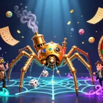 Engage with the steampunk universe featuring a golden spider and a Victorian fly, learn more about thrilling casino games!