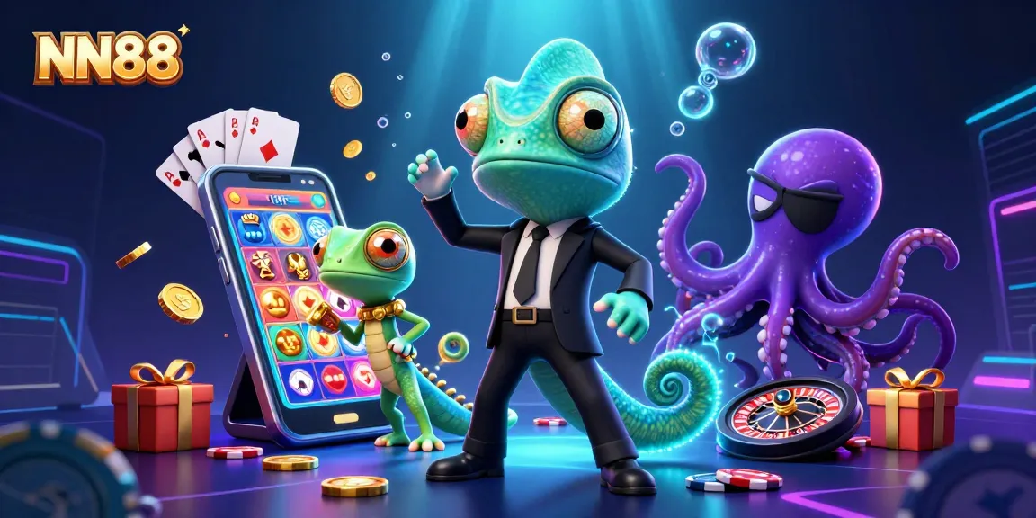 Bet, win, and enjoy thrilling games at NN88, featuring exciting chameleon and octopus characters!