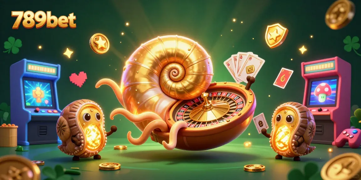 Play exciting games at 789bet with a giant nautilus roulette and vibrant casino elements.