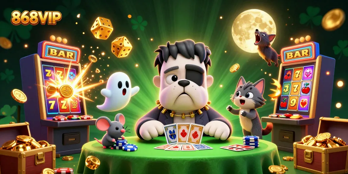 Experience thrilling gaming action at 868VIP with dynamic characters and vivid casino elements.