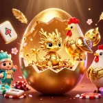 Experience exciting gameplay at bsport with a golden dragon amidst vibrant casino elements.