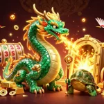 Experience dynamic gaming thrills with uu8848, featuring a jade dragon amidst shimmering treasures.