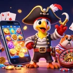 Experience thrilling gameplay at 11WIN with a vibrant pirate-themed slot adventure featuring animated characters.