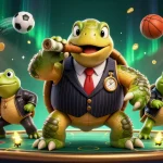 Bettors engage in thrilling games at 11WIN, featuring vivid characters, sports elements, and casino vibes.