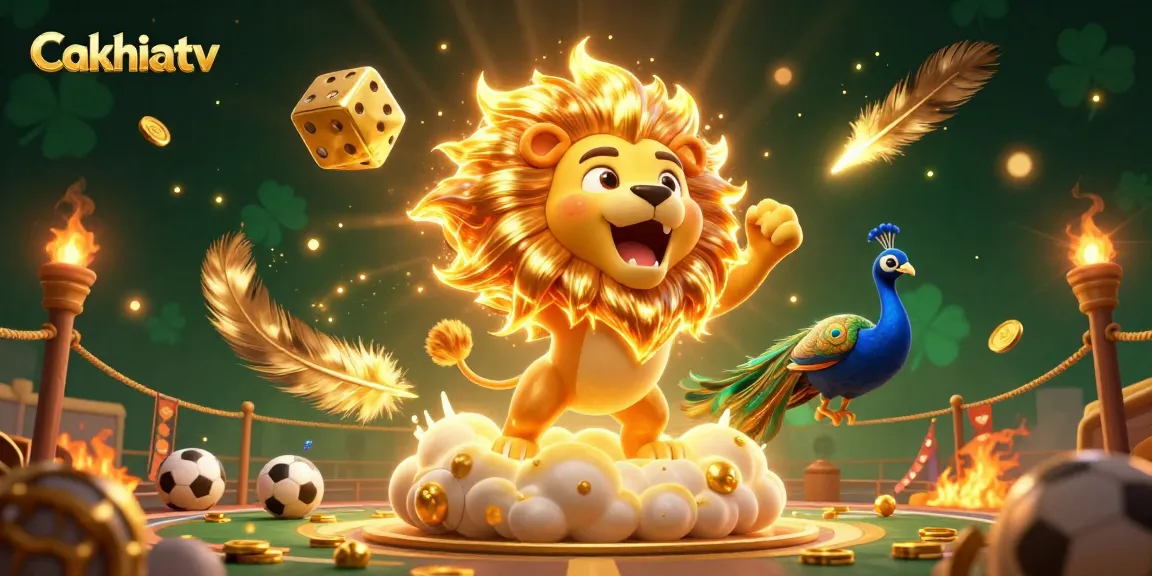 Experience dynamic sports gaming action with Cakhiatv's vibrant 3D-inspired scene.