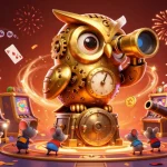 Experience the excitement of 11WIN with vibrant casino elements and a magical 3D scene.