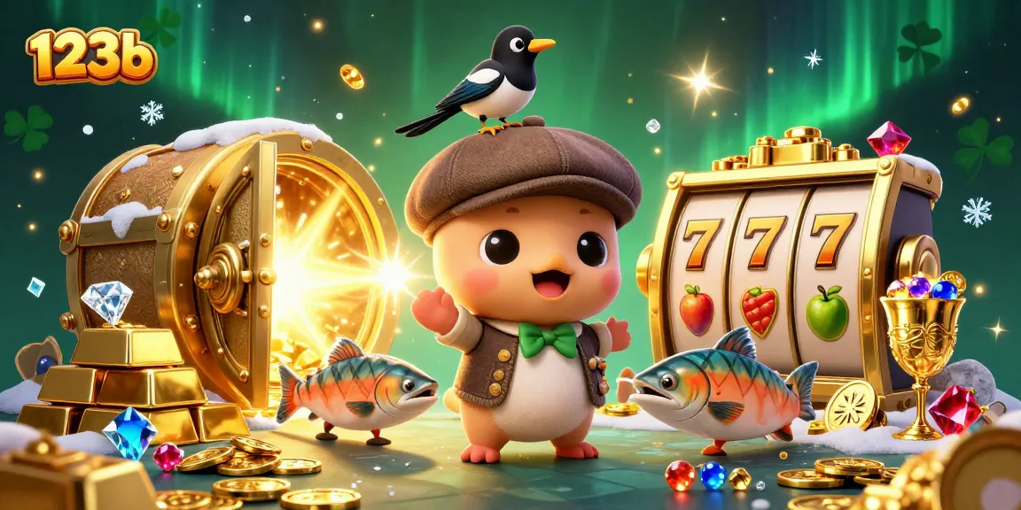 Engage players with 123b as cartoon characters spin slots amidst treasure and gems.