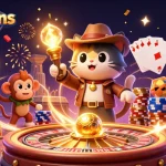 Win big at stellarspins casino with exciting slots and vibrant game elements in this dynamic illustration.